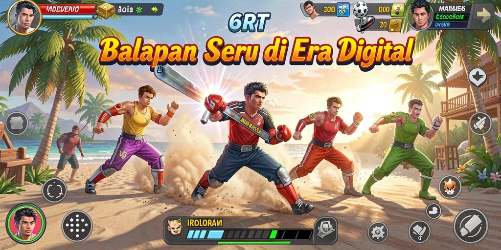 Tampilan menarik dari gameplay Racing dalam 6RT.