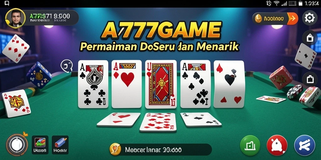 Tampilan gameplay A777GAME yang menarik dan seru.