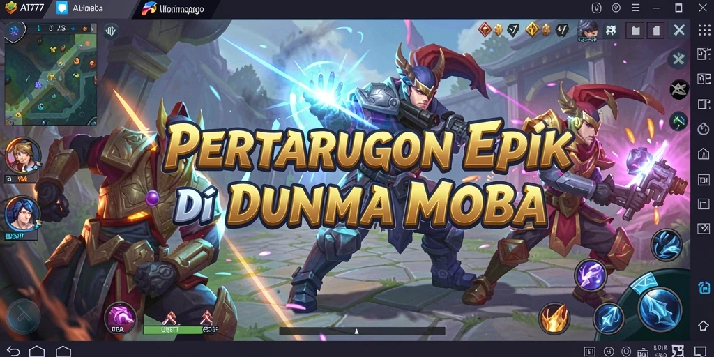 Tampilan gameplay seru dengan aksi pertarungan epik di AT777.