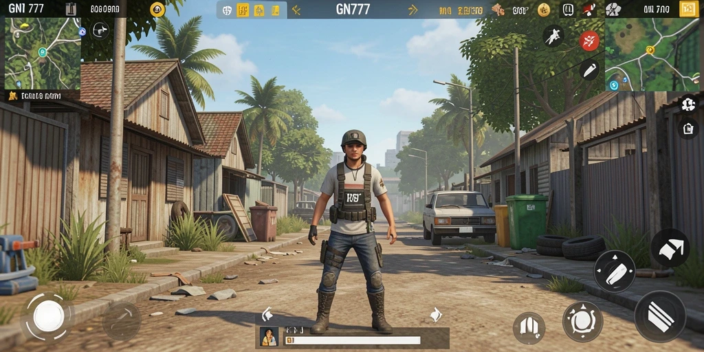Screenshot utama GN777 menampilkan aksi gameplay simulasi yang seru.