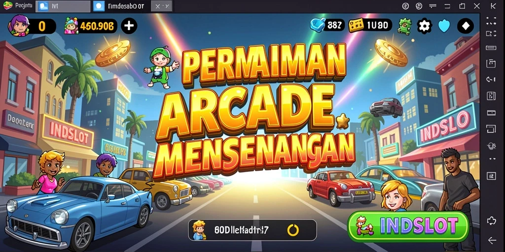 Tampilan gameplay INDSLOT yang penuh warna dan menarik.
