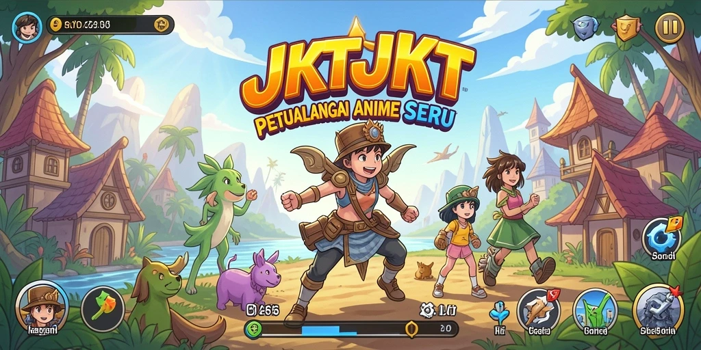 Gameplay JKTJKT yang menakjubkan dengan karakter anime yang dinamis.