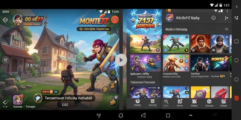 Tampilan antarmuka MODERN dari aplikasi Utility MONTE77.