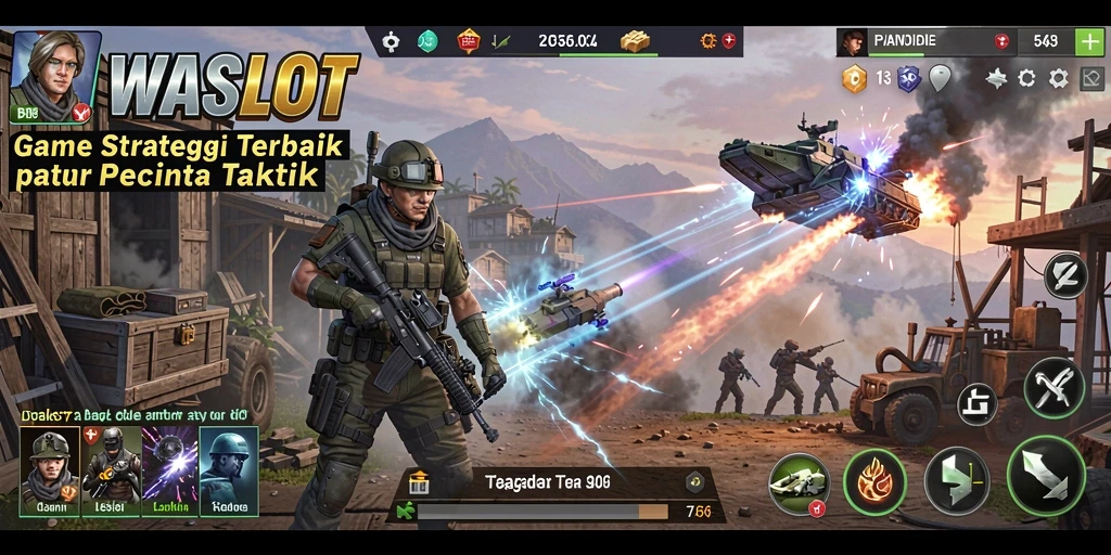 Tampilan permainan <strong>WASLOT</strong> yang menunjukkan pertempuran strategis yang mendebarkan.