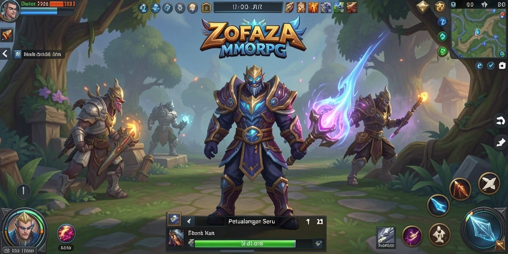 Screenshot dari gameplay MMORPG yang mendebarkan di ZOFAZA.